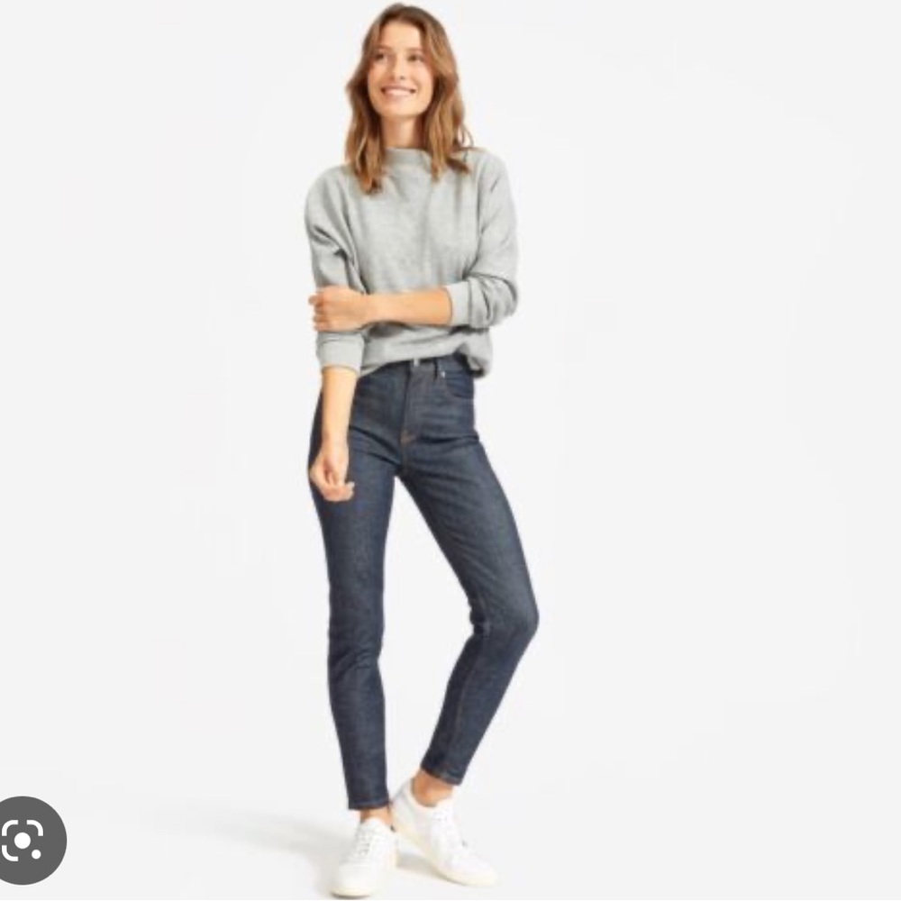 Everlane The High Rise Skinny Jean Size 26 color Dark Indigo
